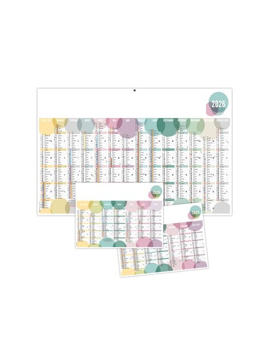 BULLES 2026 - MAXI 650 x 405 mm - LEGER 400G - DOS FRANCE ROUTIERE - SANS MARQUAGE - 1 TROU EN TETE