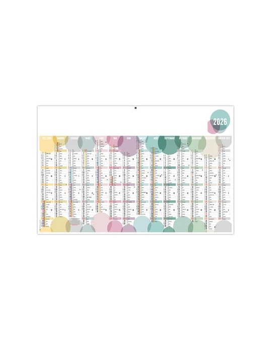 BULLES 2026 - MAXI 650 x 405 mm - LEGER 400G - DOS FRANCE ROUTIERE - SANS MARQUAGE - 1 TROU EN TETE