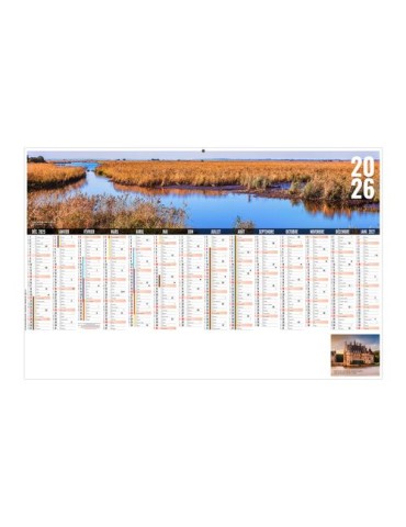 LIBRE CHOIX LIGERIEN 2026 - MAXI 650 x 405 mm - LEGER 400G - DOS ECOGESTES - SANS MARQUAGE - 1 TROU EN TETE