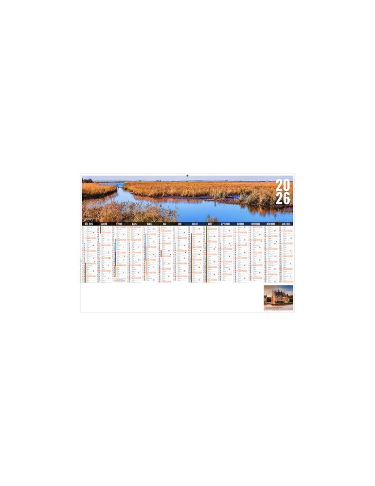 LIBRE CHOIX LIGERIEN 2026 - MAXI 650 x 405 mm - LEGER 400G - DOS ECOGESTES - SANS MARQUAGE - 1 TROU EN TETE