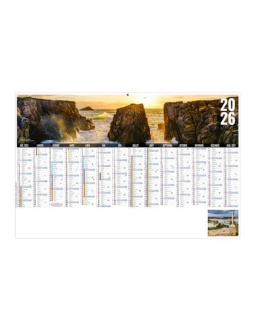 LIBRE CHOIX BRETON 2026 - MAXI 650 x 405 mm - LEGER 400G - DOS CUISINE - SANS MARQUAGE - 1 TROU EN TETE