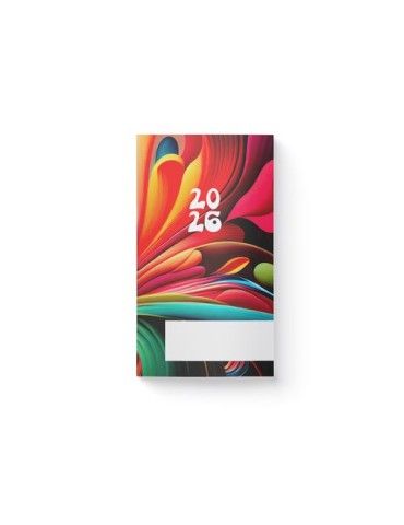 AGENDA ECO POCHE 2026 - THEME DECO-1 - 95 x 165 mm - QUINZAINIER 64 PAGES - COUVERTURE 380g QUADRI PAGES 1 ET 4 - PELLICULAGE BR