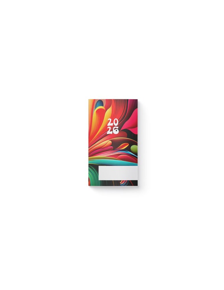 AGENDA ECO POCHE 2026 - THEME DECO-1 - 95 x 165 mm - QUINZAINIER 64 PAGES - COUVERTURE 380g QUADRI PAGES 1 ET 4 - PELLICULAGE BR