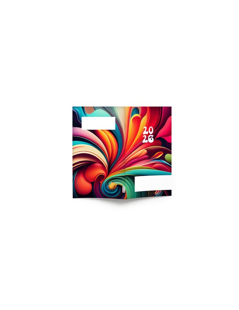 AGENDA ECO POCHE 2026 - THEME DECO-1 - 95 x 165 mm - QUINZAINIER 64 PAGES - COUVERTURE 380g QUADRI PAGES 1 ET 4 - PELLICULAGE BR
