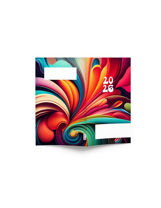AGENDA ECO POCHE 2026 - THEME DECO-1 - 95 x 165 mm - QUINZAINIER 64 PAGES - COUVERTURE 380g QUADRI PAGES 1 ET 4 - PELLICULAGE BR