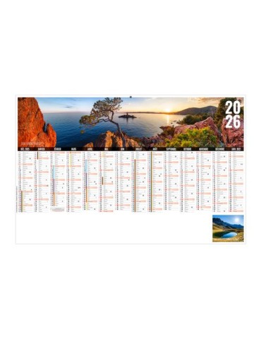 LIBRE CHOIX AZUREEN 2026 - MAXI 650 x 405 mm - LEGER 400G - DOS GUYANE - SANS MARQUAGE - 1 TROU EN TETE