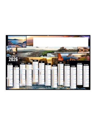 TOUR DE FRANCE 2026 - MAXI 650 x 405 mm - LEGER 400G - DOS CUISINE - SANS MARQUAGE - 1 TROU EN TETE 2