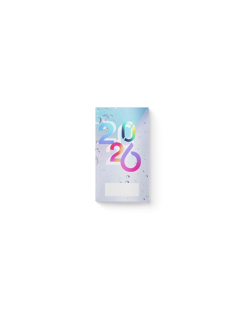 AGENDA ECO POCHE 2026 - THEME BUSINESS-1 - 95 x 165 mm - QUINZAINIER 64 PAGES - COUVERTURE 380g QUADRI PAGES 1 ET 4 - PELLICULAG