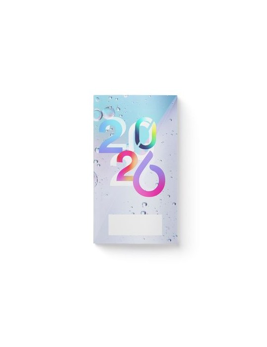 AGENDA ECO POCHE 2026 - THEME BUSINESS-1 - 95 x 165 mm - QUINZAINIER 64 PAGES - COUVERTURE 380g QUADRI PAGES 1 ET 4 - PELLICULAG