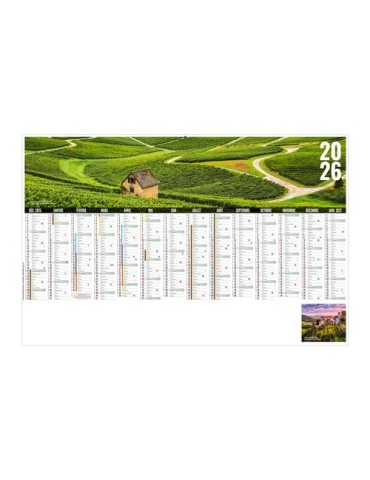 LIBRE CHOIX JURASSIEN 2026 - MAXI 650 x 405 mm - LEGER 400G - DOS FRANCE REGIONS - SANS MARQUAGE - 1 TROU EN TETE