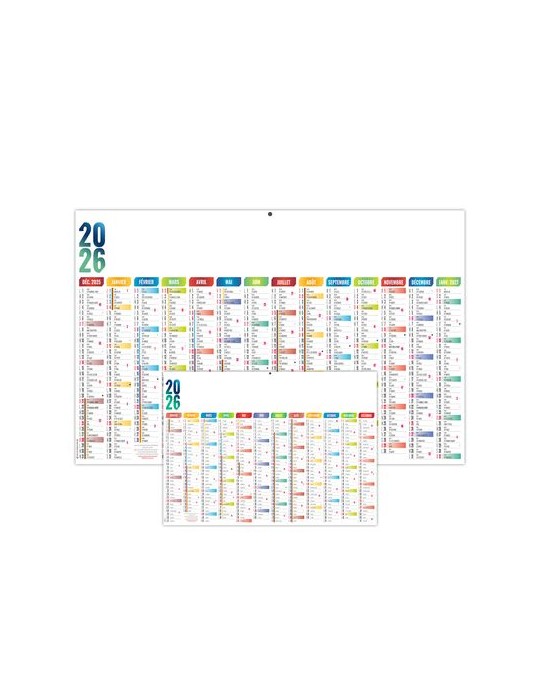 CASIMIR 2026 - MAXI 650 x 405 mm - CC REMBORDE - DOS CUISINE - SANS MARQUAGE - 1 TROU EN TETE