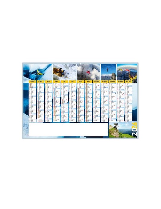 INTENSE 2026 - MAXI 650 x 405 mm - LEGER 400G - DOS CUISINE - SANS MARQUAGE - 1 TROU EN TETE