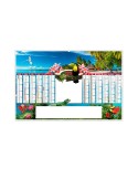 TROPIC 2026 - MAXI 650 x 405 mm - LEGER 400G - DOS BLANC - SANS MARQUAGE - 1 TROU EN TETE