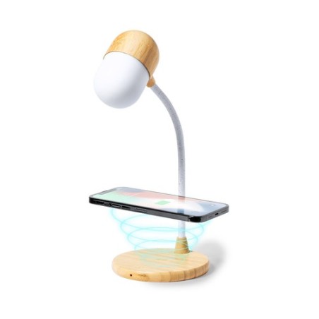 Lampe Personnalisée Multifonction Lars - Objets Publicitaires Matières : bambou marquage laser ultra précis