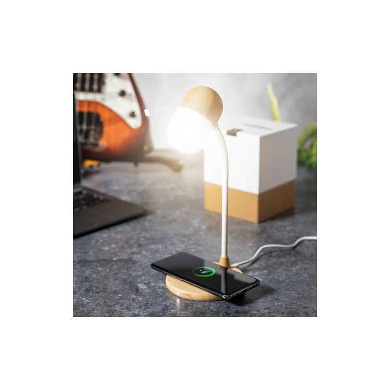 Lampe Personnalisée Multifonction Lars - Objets Publicitaires Matières : bambou accessoire événementiel unique