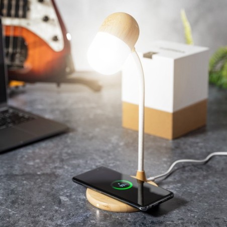 Lampe Personnalisée Multifonction Lars - Objets Publicitaires Matières : bambou accessoire événementiel unique
