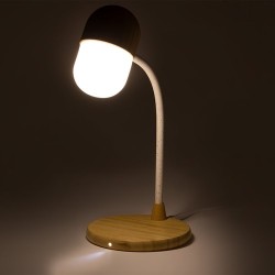 Lampe Personnalisée Multifonction Lars - Objets Publicitaires Matières : bambou impression logo haute qualité