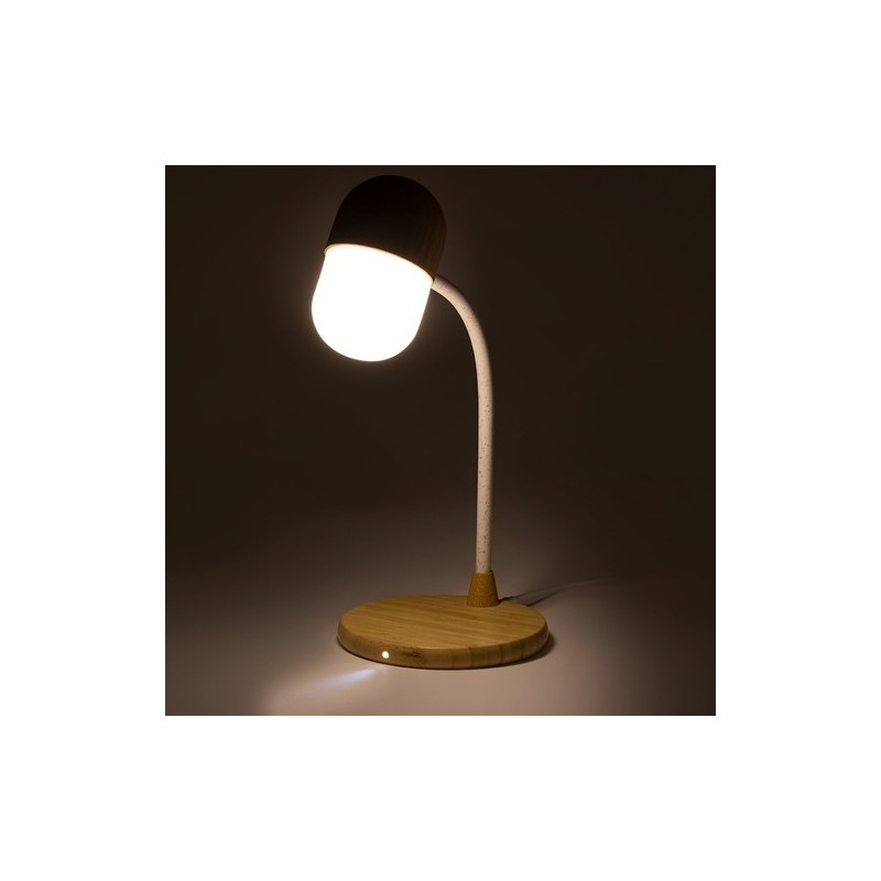 Lampe Personnalisée Multifonction Lars - Objets Publicitaires Matières : bambou impression logo haute qualité