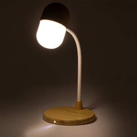 Lampe Personnalisée Multifonction Lars - Objets Publicitaires Matières : bambou impression logo haute qualité