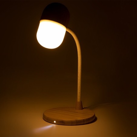 Lampe Personnalisée Multifonction Lars - Objets Publicitaires Matières : bambou cadeau client original