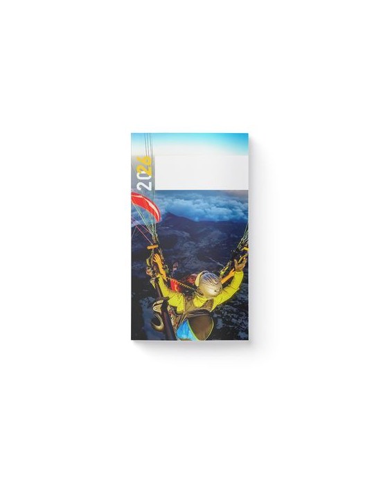 AGENDA ECO POCHE 2026 - THEME EXTREME-1 - 95 x 165 mm - QUINZAINIER 64 PAGES - COUVERTURE 380g QUADRI PAGES 1 ET 4 - PELLICULAGE