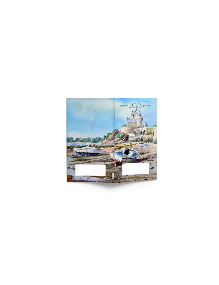 AGENDA ECO POCHE 2026 - THEME BLEU DE MER-1 - 95 x 165 mm - QUINZAINIER 64 PAGES - COUVERTURE 380g QUADRI PAGES 1 ET 4 - PELLICU