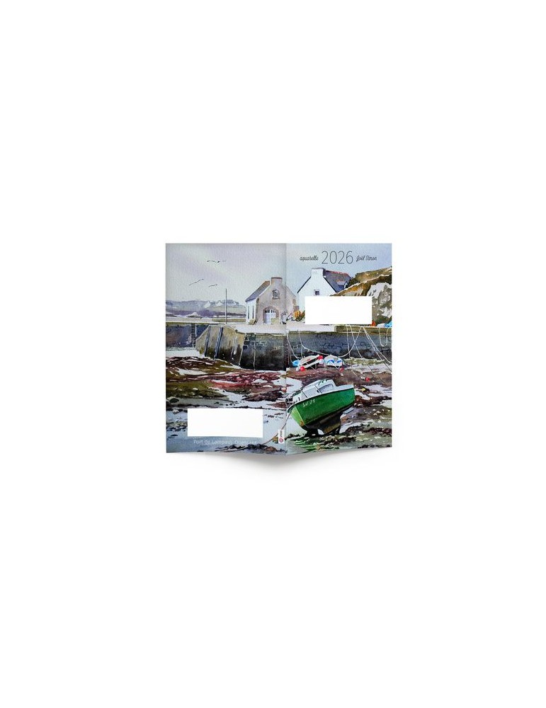 AGENDA ECO POCHE 2026 - THEME BLEU DE MER-1 - 95 x 165 mm - QUINZAINIER 64 PAGES - COUVERTURE 380g QUADRI PAGES 1 ET 4 - PELLICU