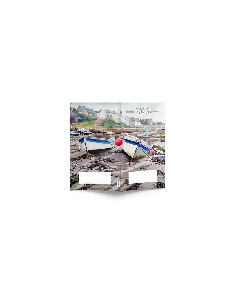 AGENDA ECO POCHE 2026 - THEME BLEU DE MER-1 - 95 x 165 mm - QUINZAINIER 64 PAGES - COUVERTURE 380g QUADRI PAGES 1 ET 4 - PELLICU