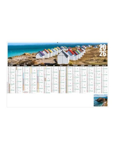 LIBRE CHOIX NORMAND 2026 - MAXI 650 x 405 mm - LEGER 400G - DOS CUISINE - SANS MARQUAGE - 1 TROU EN TETE