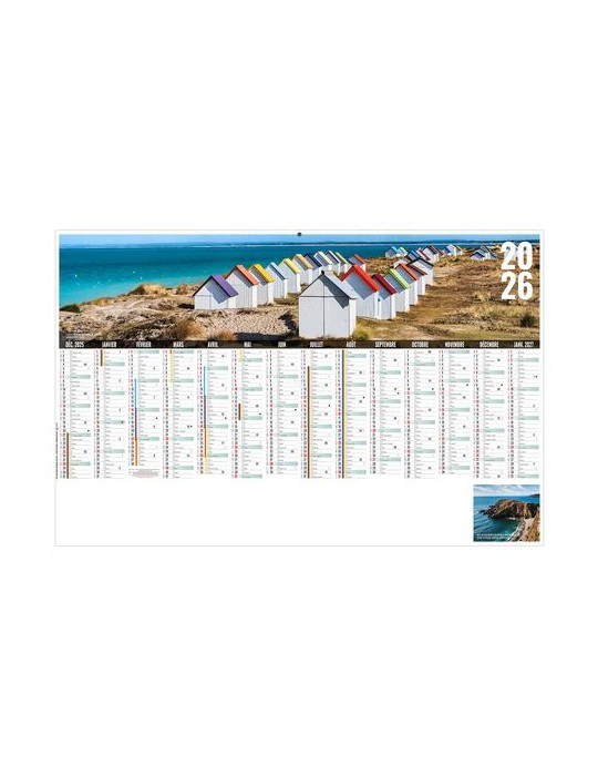 LIBRE CHOIX NORMAND 2026 - MAXI 650 x 405 mm - LEGER 400G - DOS CUISINE - SANS MARQUAGE - 1 TROU EN TETE