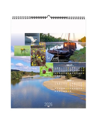FLEUVES D'EUROPE 2026 - SMALL 330 x 400 mm - MARQUAGE 1 COULEUR - RELIURE BAGUETTE objet publicitaire robuste