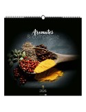 AROMATES ET COMPAGNIE 2026 - SMALL 330 x 330 mm - MARQUAGE 1 COULEUR - RELIURE BAGUETTE