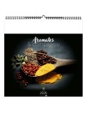 AROMATES ET COMPAGNIE 2026 - SMALL 330 x 330 mm - MARQUAGE 1 COULEUR - RELIURE BAGUETTE marquage laser ultra précis
