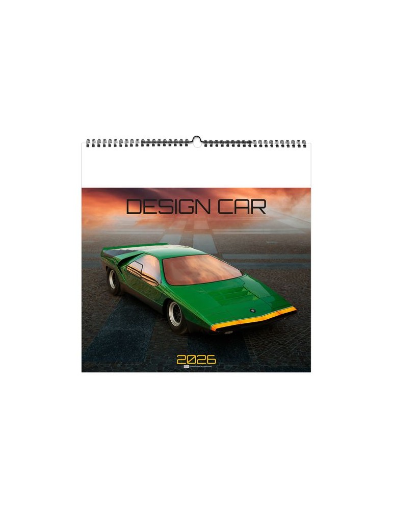 DESIGN CAR 2026 - SMALL 330 x 330 mm - MARQUAGE 1 COULEUR - RELIURE BAGUETTE
