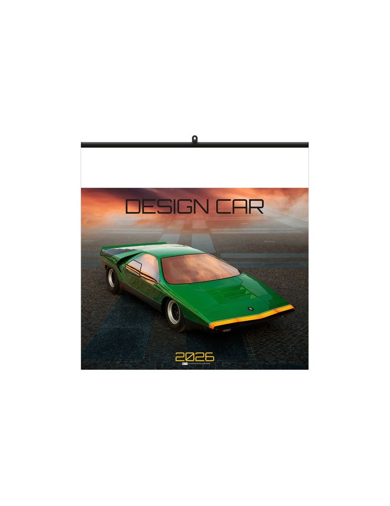 DESIGN CAR 2026 - SMALL 330 x 330 mm - MARQUAGE 1 COULEUR - RELIURE BAGUETTE
