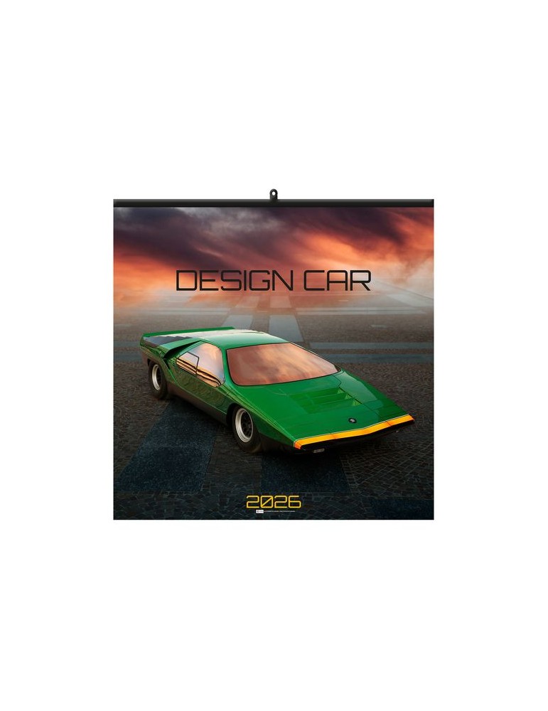 DESIGN CAR 2026 - SMALL 330 x 330 mm - MARQUAGE 1 COULEUR - RELIURE BAGUETTE