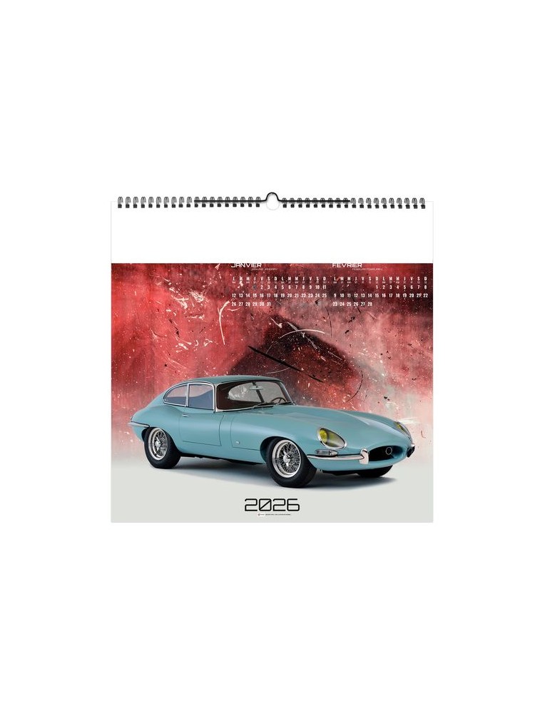 DESIGN CAR 2026 - SMALL 330 x 330 mm - MARQUAGE 1 COULEUR - RELIURE BAGUETTE