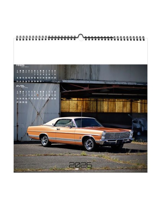 DESIGN CAR 2026 - SMALL 330 x 330 mm - MARQUAGE 1 COULEUR - RELIURE BAGUETTE