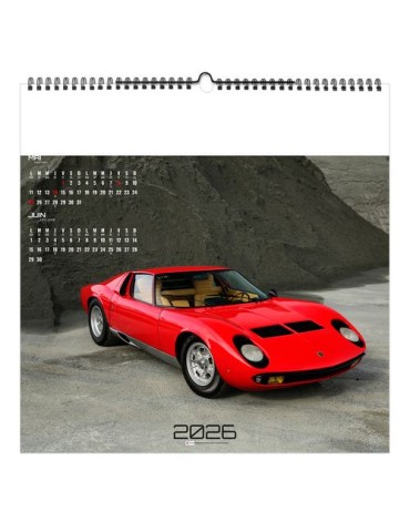 DESIGN CAR 2026 - SMALL 330 x 330 mm - MARQUAGE 1 COULEUR - RELIURE BAGUETTE cadeau client original
