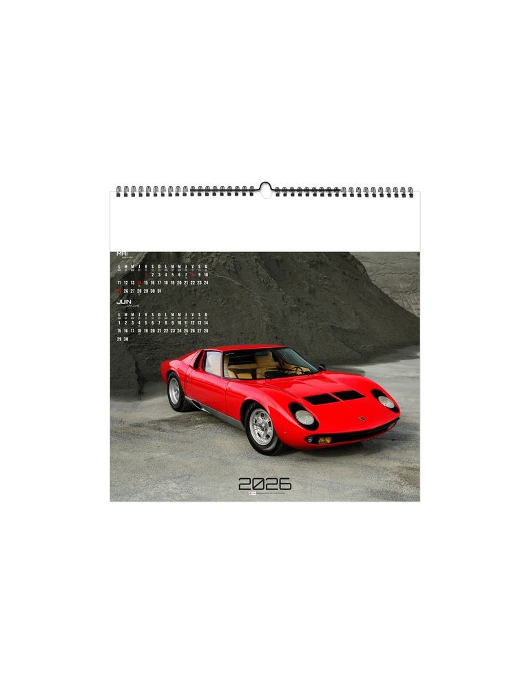 DESIGN CAR 2026 - SMALL 330 x 330 mm - MARQUAGE 1 COULEUR - RELIURE BAGUETTE