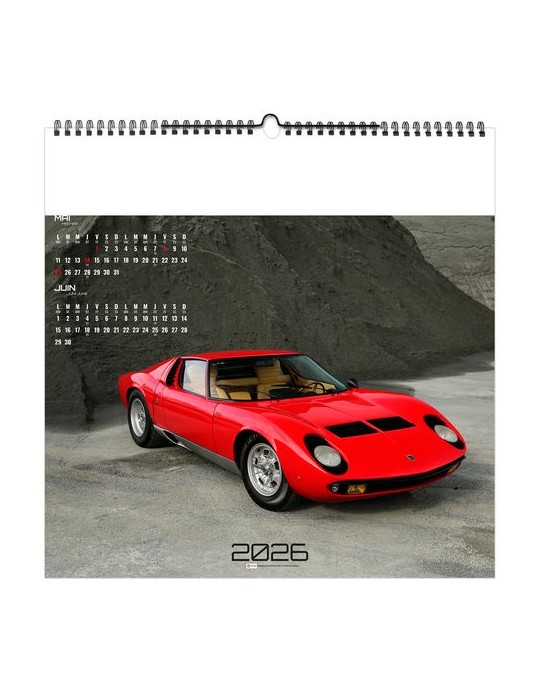 DESIGN CAR 2026 - SMALL 330 x 330 mm - MARQUAGE 1 COULEUR - RELIURE BAGUETTE