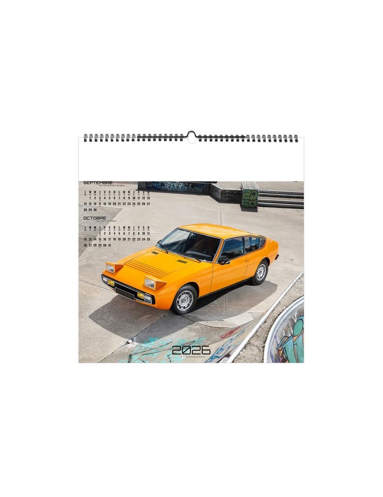 DESIGN CAR 2026 - SMALL 330 x 330 mm - MARQUAGE 1 COULEUR - RELIURE BAGUETTE