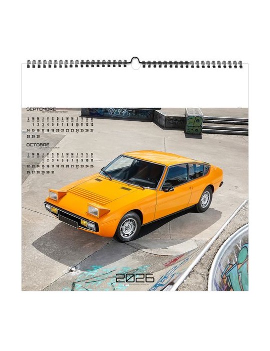 DESIGN CAR 2026 - SMALL 330 x 330 mm - MARQUAGE 1 COULEUR - RELIURE BAGUETTE