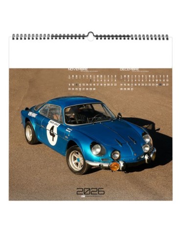 DESIGN CAR 2026 - SMALL 330 x 330 mm - MARQUAGE 1 COULEUR - RELIURE BAGUETTE objet promo petit budget