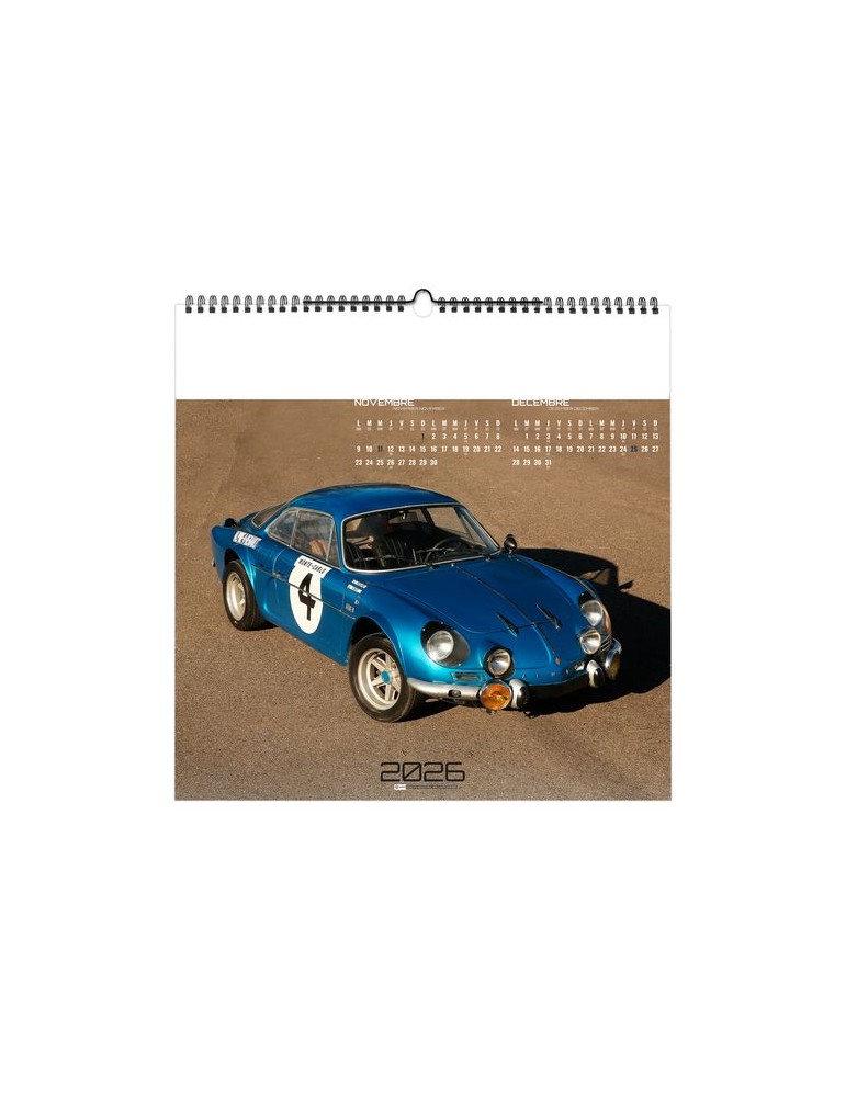 DESIGN CAR 2026 - SMALL 330 x 330 mm - MARQUAGE 1 COULEUR - RELIURE BAGUETTE