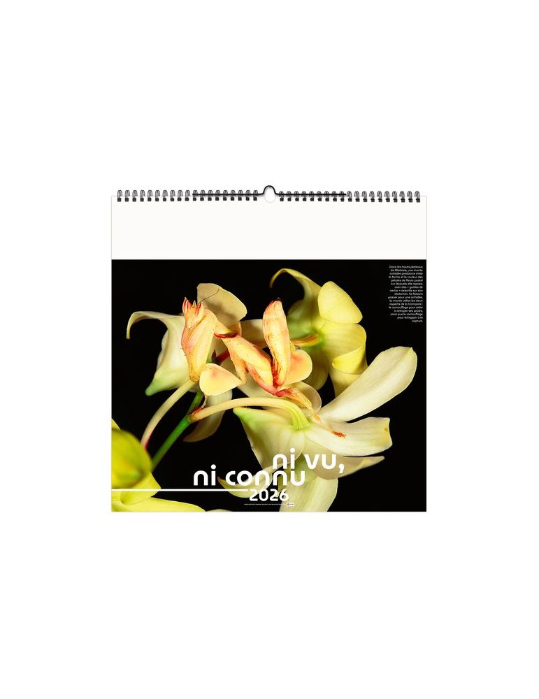 NI VU, NI CONNU 2026 - SMALL 330 x 330 mm - MARQUAGE 1 COULEUR - RELIURE BAGUETTE