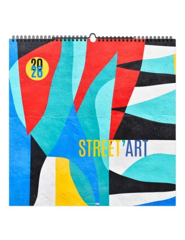 STREET ART 2026 - SMALL 330 x 330 mm - MARQUAGE 1 COULEUR - RELIURE BAGUETTE