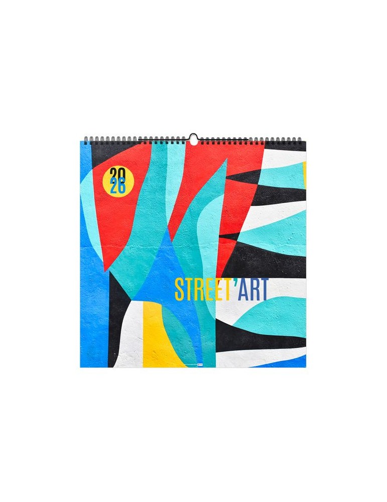 STREET ART 2026 - SMALL 330 x 330 mm - MARQUAGE 1 COULEUR - RELIURE BAGUETTE