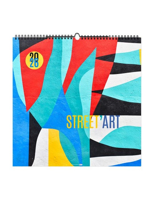 STREET ART 2026 - SMALL 330 x 330 mm - MARQUAGE 1 COULEUR - RELIURE BAGUETTE