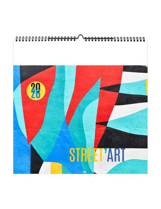 STREET ART 2026 - SMALL 330 x 330 mm - MARQUAGE 1 COULEUR - RELIURE BAGUETTE
